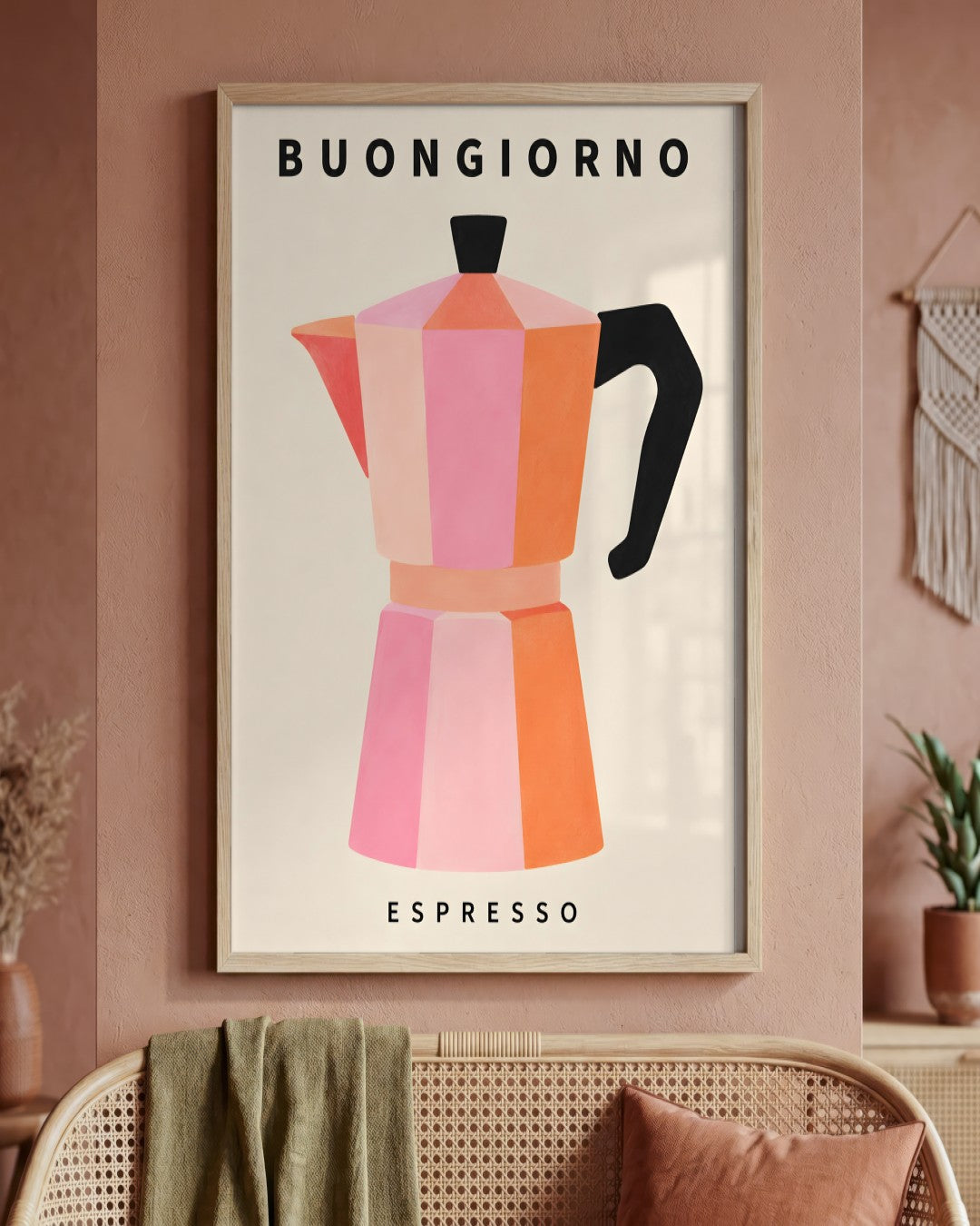 Gracie Cole - Buongiorno - framed print in a styled room
