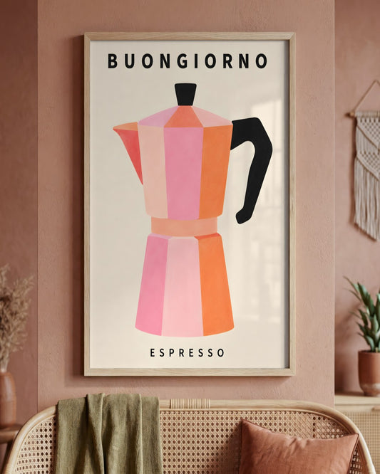 Gracie Cole - Buongiorno - framed print in a styled room
