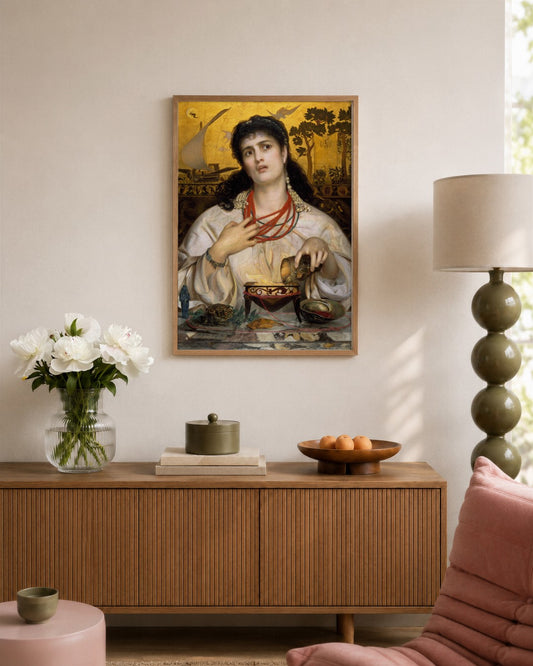 Frederick Sandys - Medea - framed print in a styled room