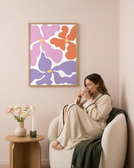 SENT Studio - Blooming Flowers Poster No. 39 - framed print in a styled room