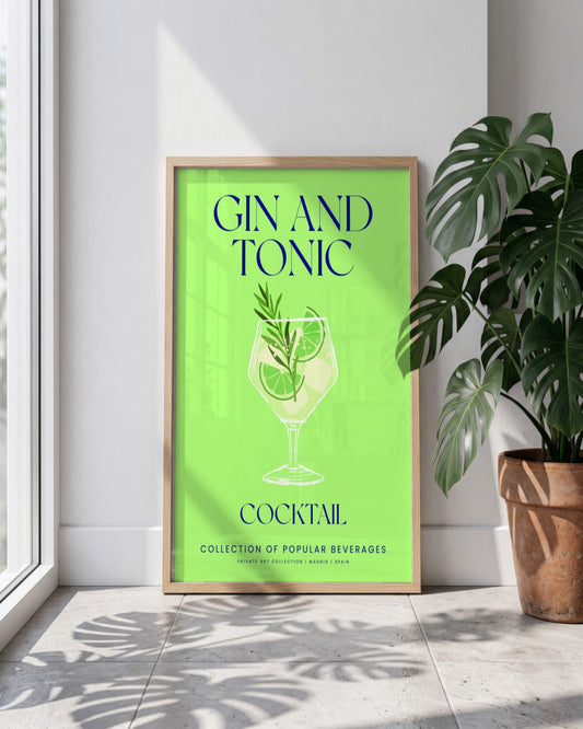 SENT Studio - Cocktail Poster No. 26 - framed print in a styled room