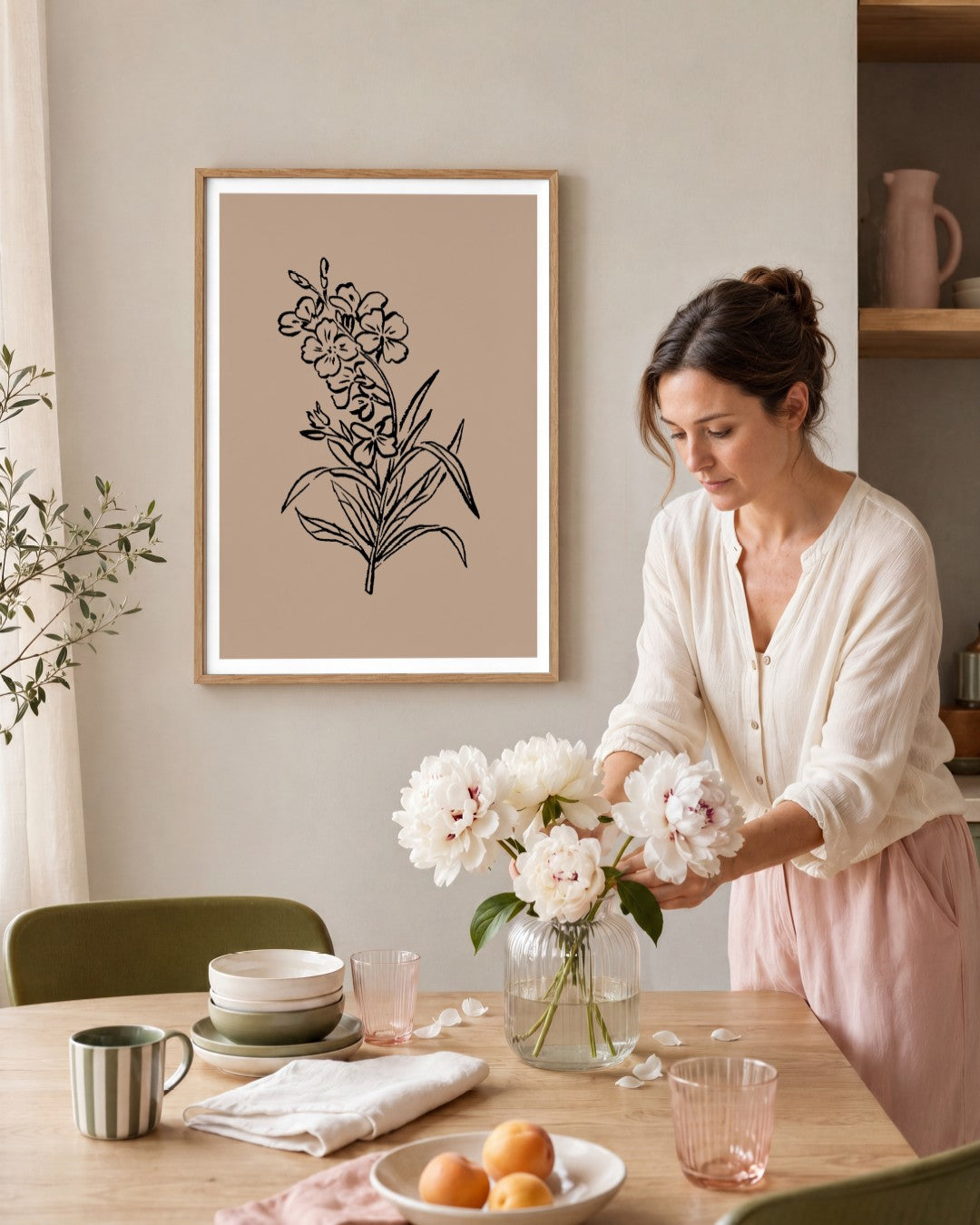 SENT Studio - Blooming Flowers Poster No. 60 - framed print in a styled room