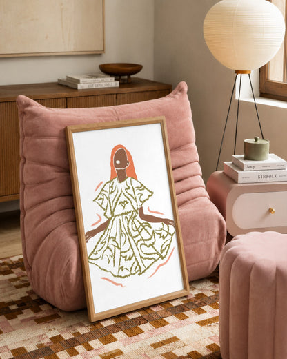 SENT Studio - Blooming Flowers Poster No. 57 - framed print in a styled room