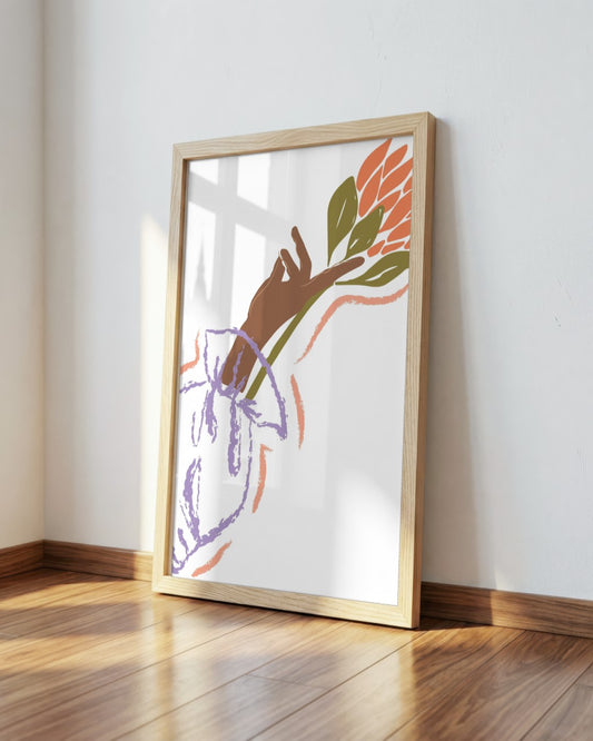 SENT Studio - Blooming Flowers Poster No. 53 - framed print in a styled room