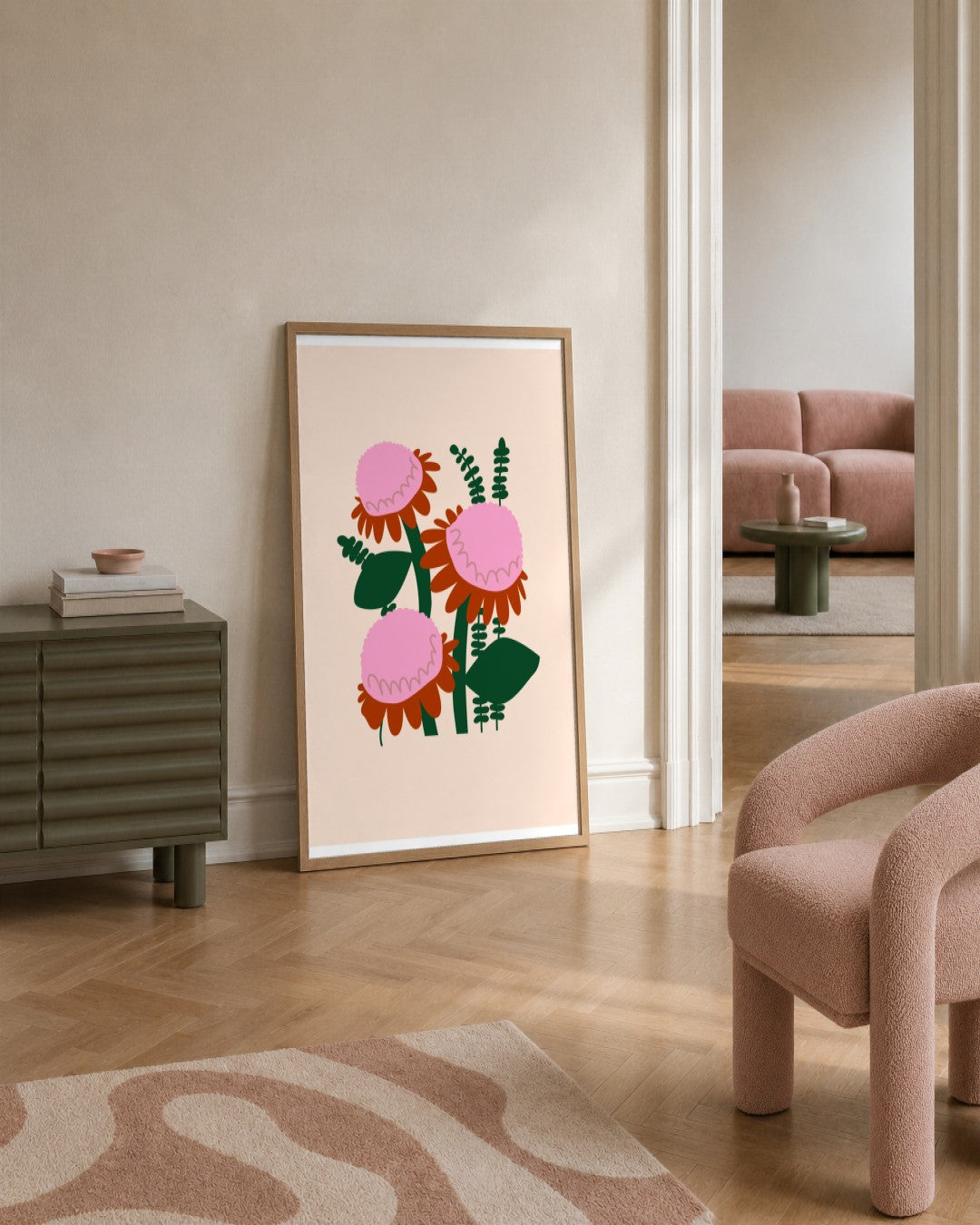 SENT Studio - Artistic Poster No. 40 - framed print in a styled room