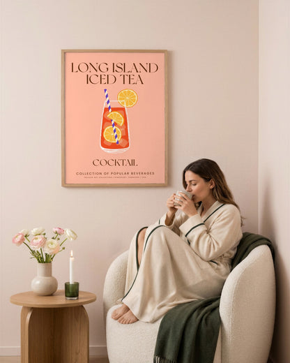 SENT Studio - Cocktail Poster No. 29 - framed print in a styled room