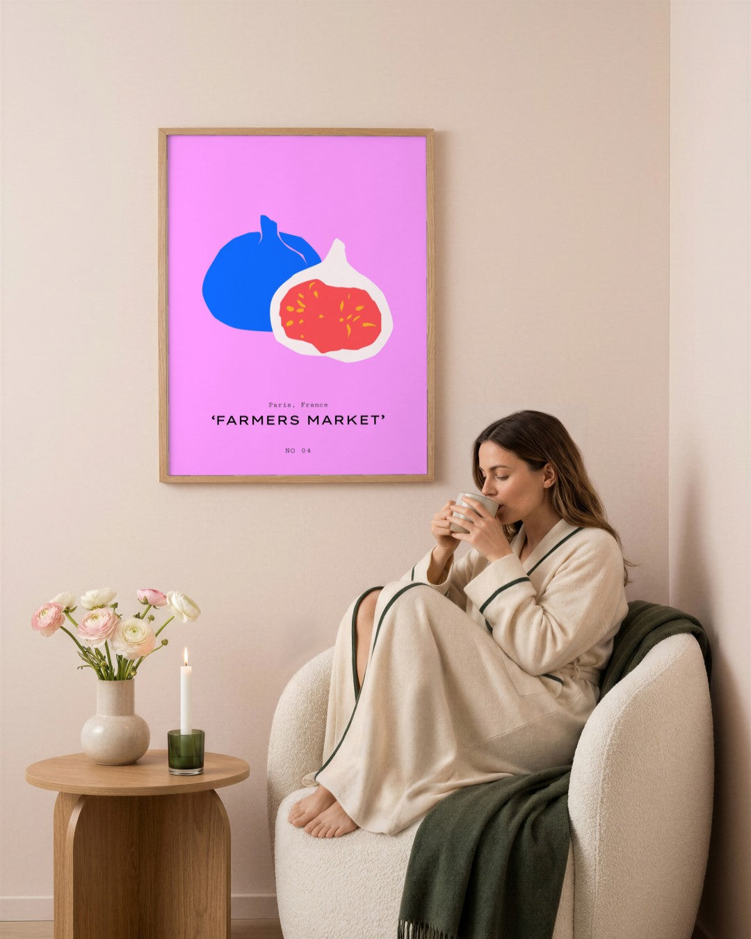SENT Studio - Abstract Poster No. 18 - framed print in a styled room