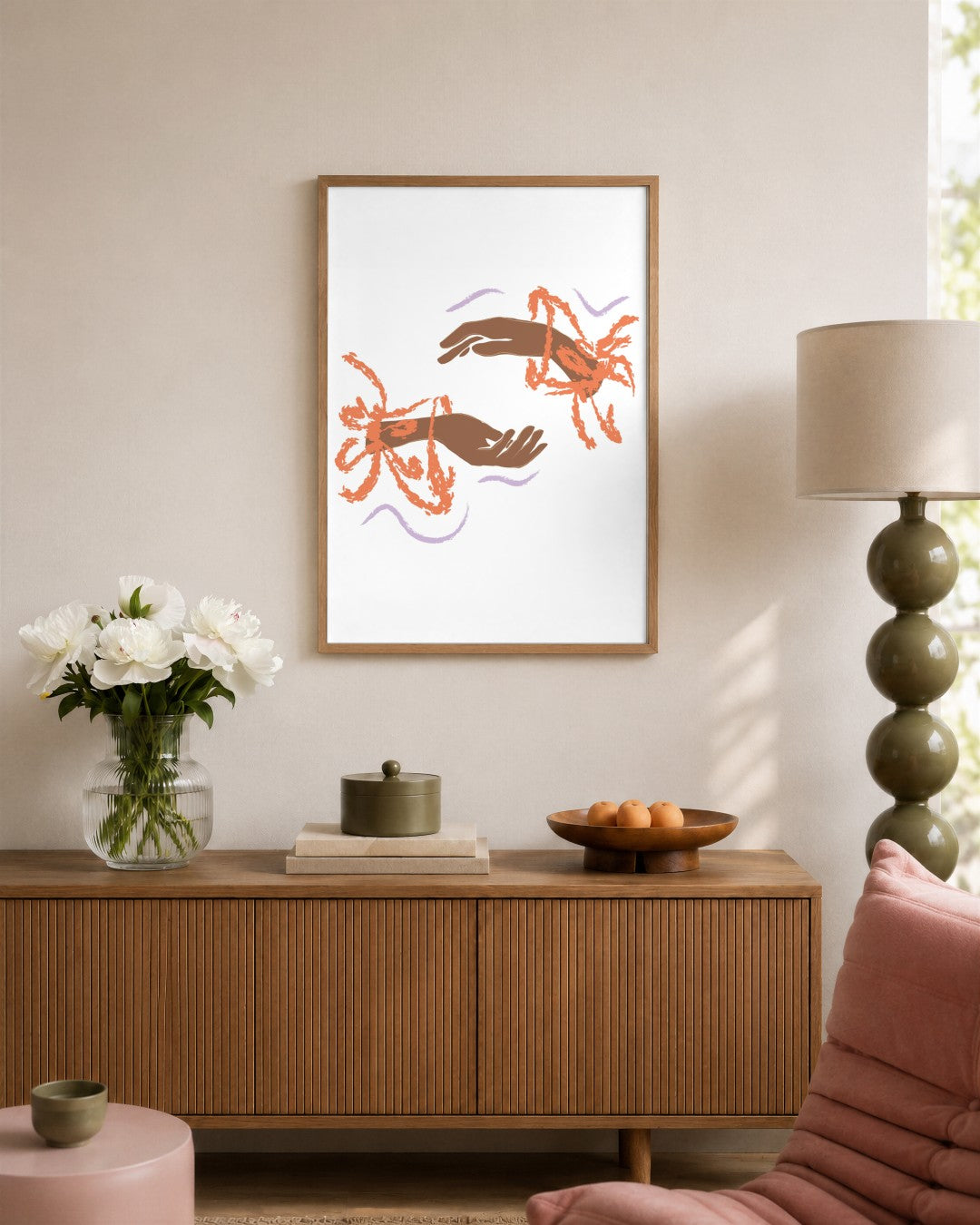 SENT Studio - Blooming Flowers Poster No. 41 - framed print in a styled room