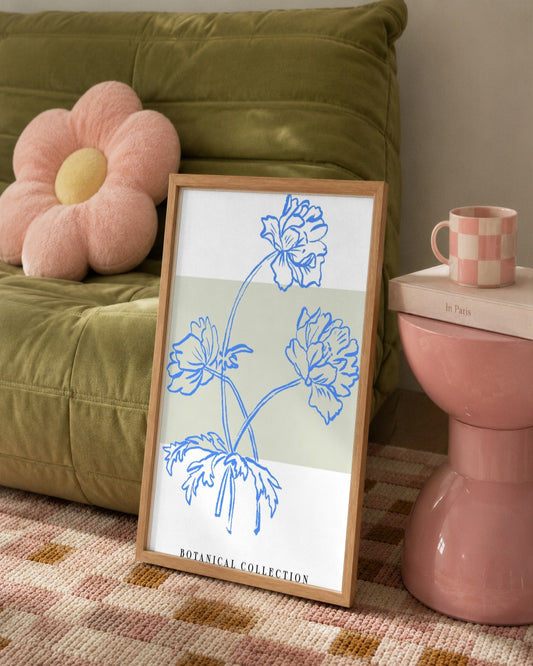 SENT Studio - Blooming Flowers Poster No. 51 - framed print in a styled room
