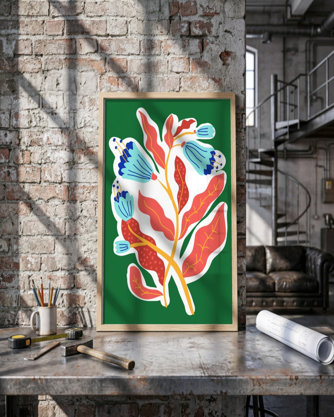 SENT Studio - Aesthetic Poster No. 46 - framed print in a styled room