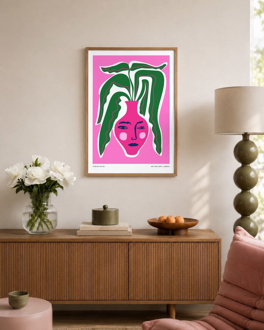 SENT Studio - Aesthetic Poster No. 8 - framed print in a styled room