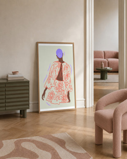 SENT Studio - Blooming Flowers Poster No. 38 - framed print in a styled room