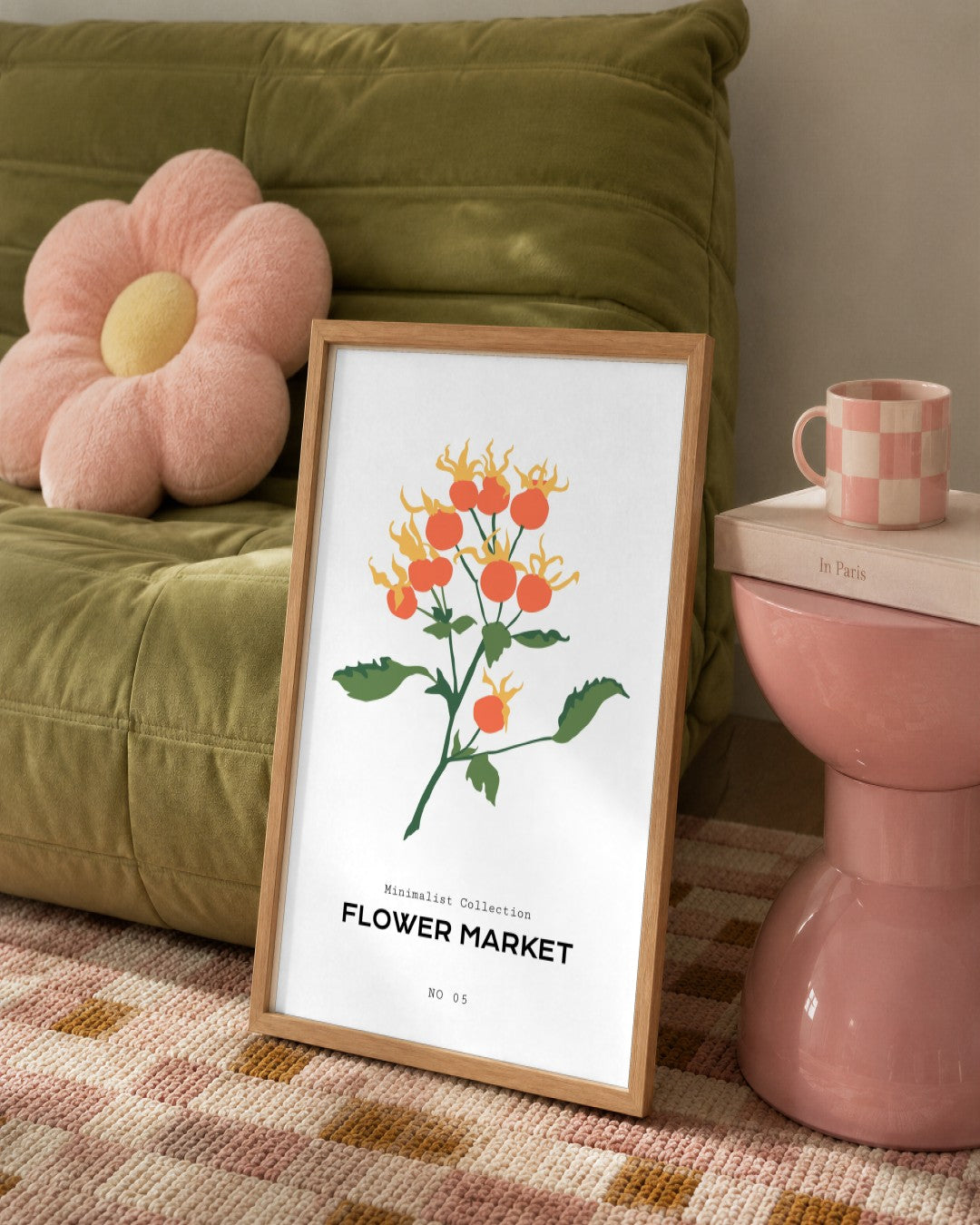 SENT Studio - Botanical Poster No. 7 - framed print in a styled room