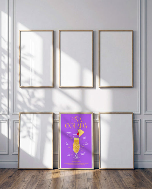 SENT Studio - Cocktail Poster No. 43 - framed print in a styled room