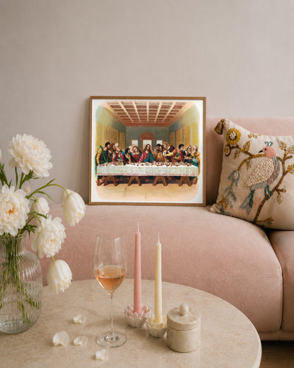 Leonardo da Vinci - The Last Supper - framed print in a styled room