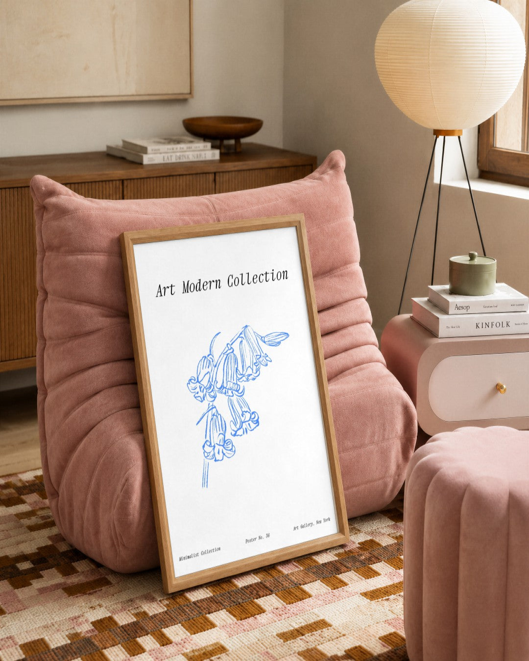 SENT Studio - Blooming Flowers Poster No. 36 - framed print in a styled room