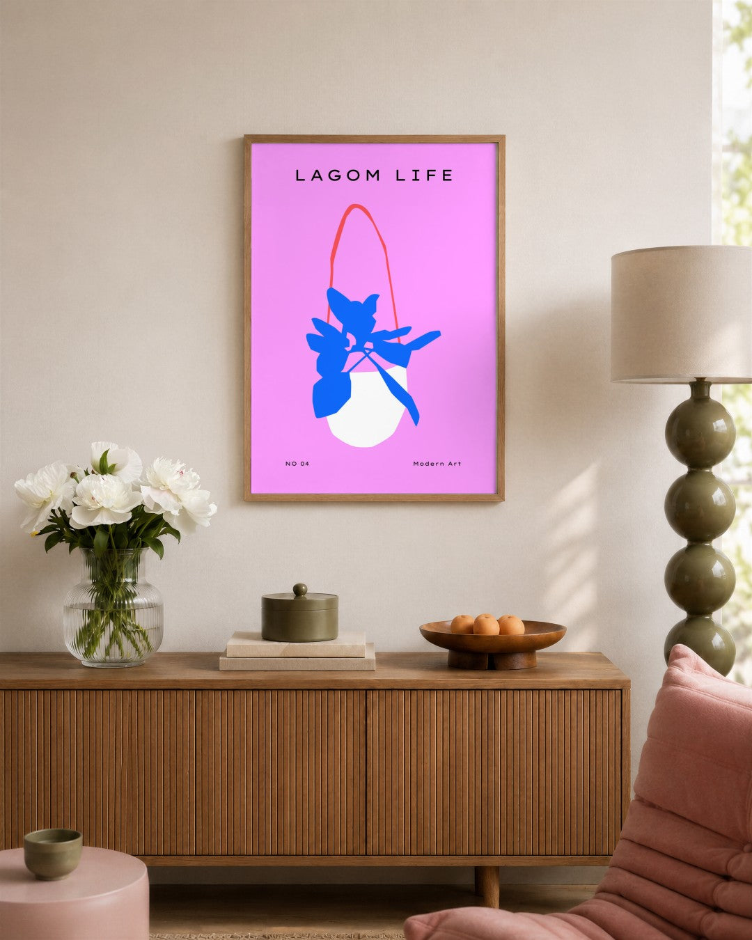 SENT Studio - Abstract Poster No. 54 - framed print in a styled room
