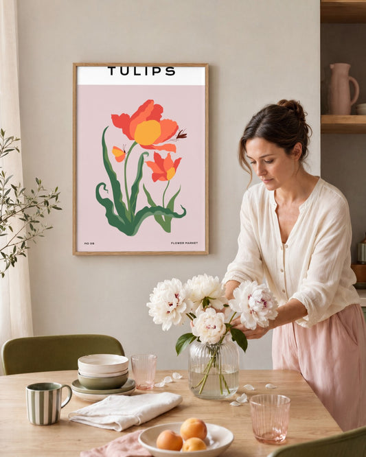 SENT Studio - Botanical Poster No. 5 - framed print in a styled room