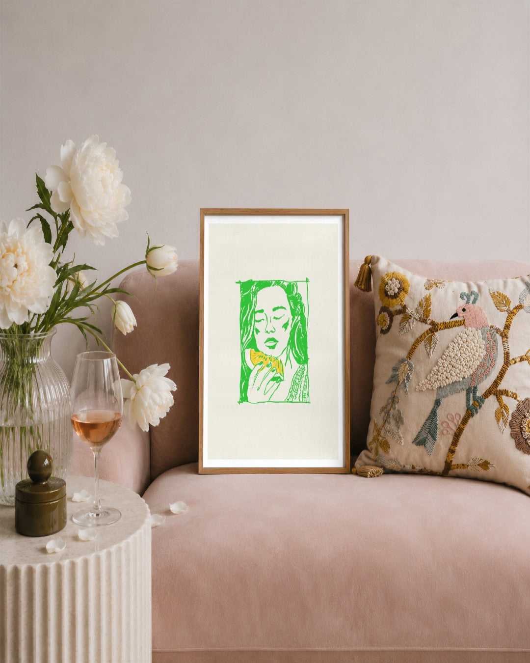 SENT Studio - Cravings Poster No. 52 - framed print in a styled room