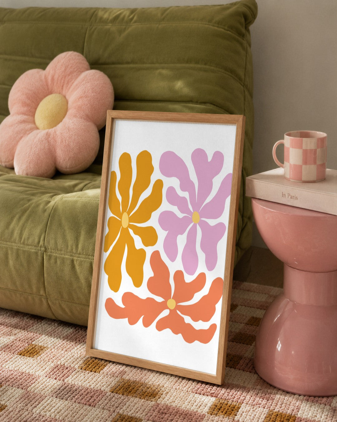 SENT Studio - Blooming Flowers Poster No. 45 - framed print in a styled room