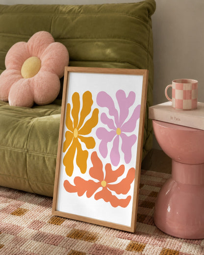 SENT Studio - Blooming Flowers Poster No. 45 - framed print in a styled room