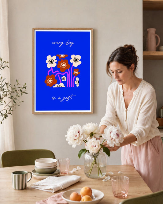 SENT Studio - Artistic Poster No. 38 - framed print in a styled room