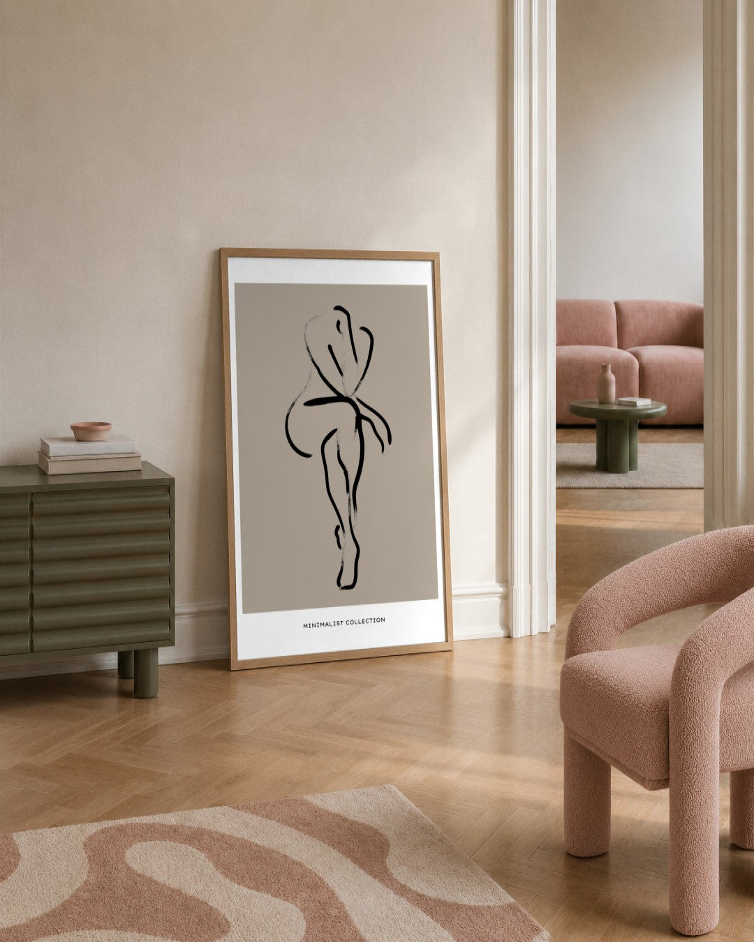 SENT Studio - Bohemian Poster No. 80 - framed print in a styled room