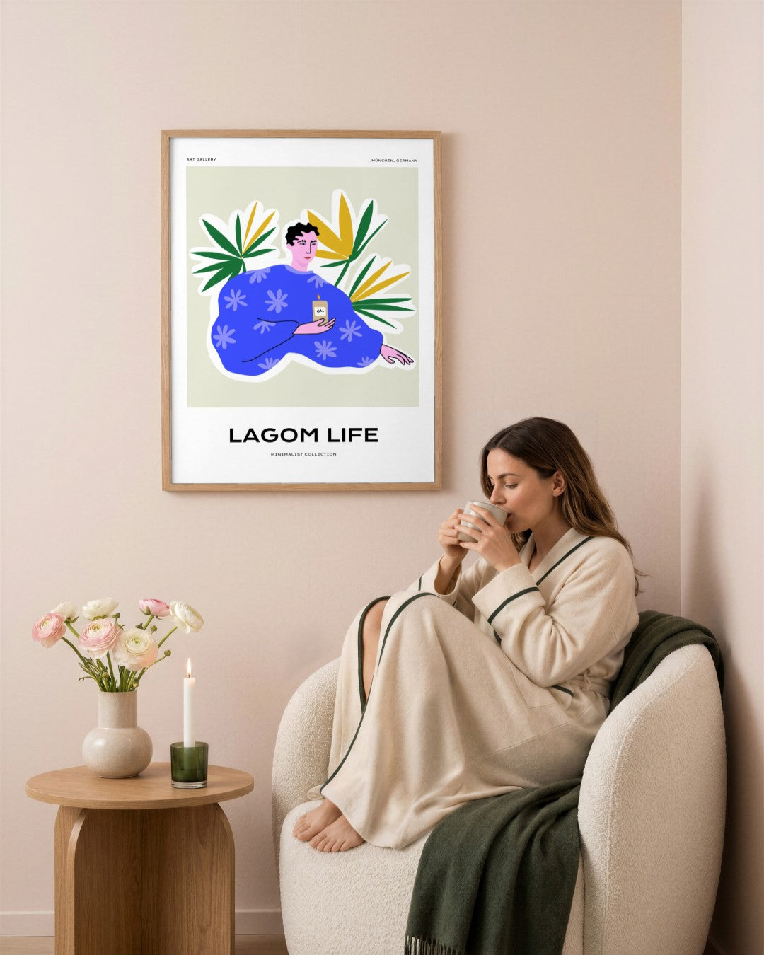 SENT Studio - Aesthetic Poster No. 47 - framed print in a styled room