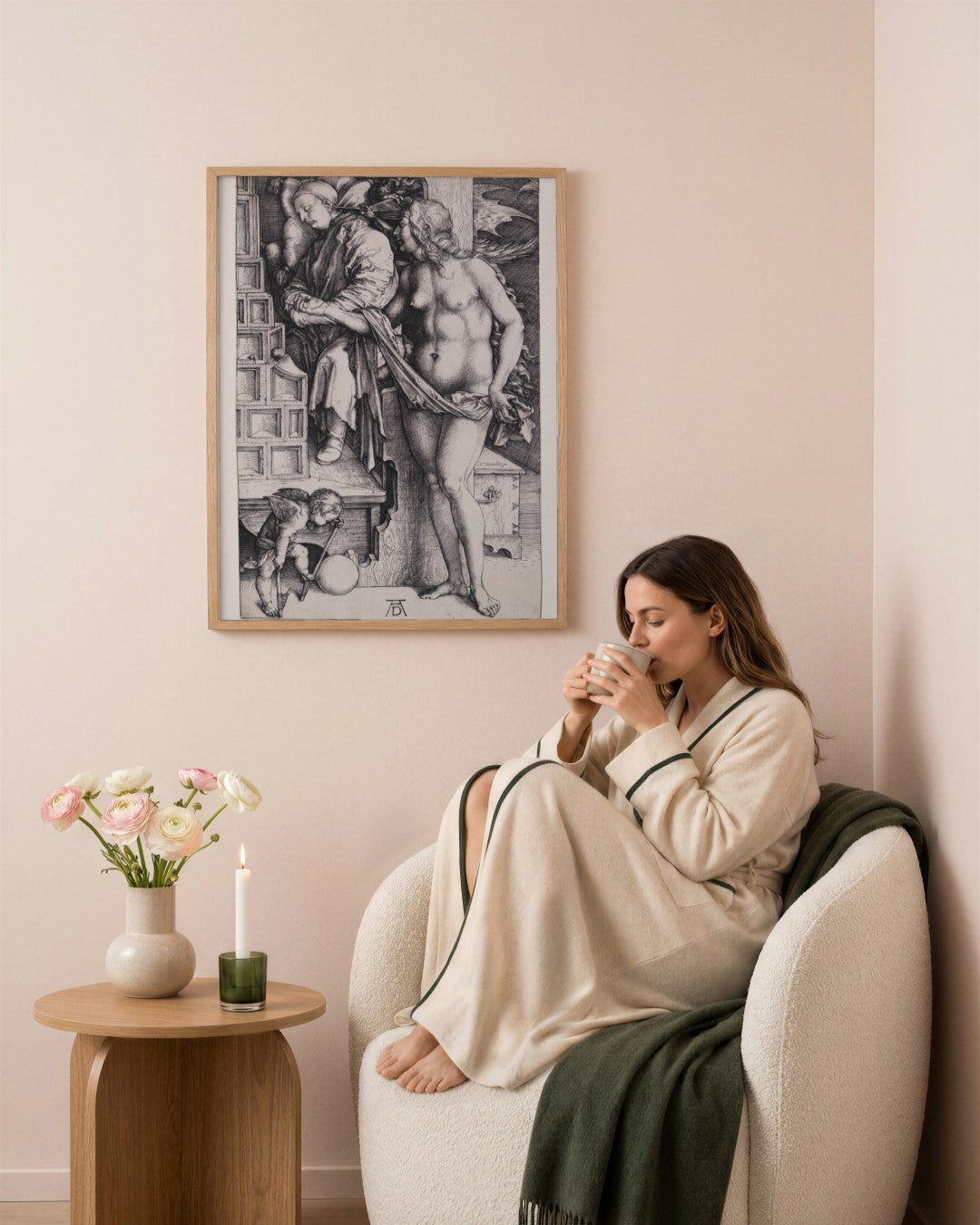 Renaissance Masters - Renaissance Masterpiece No. 121 - framed print in a styled room