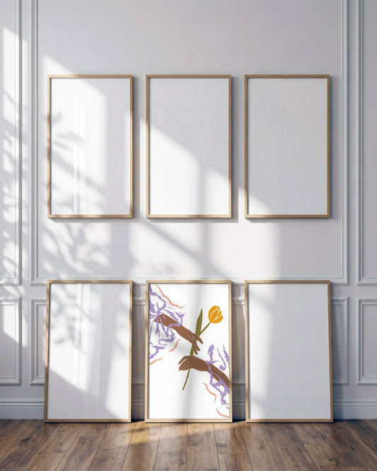 SENT Studio - Blooming Flowers Poster No. 44 - framed print in a styled room