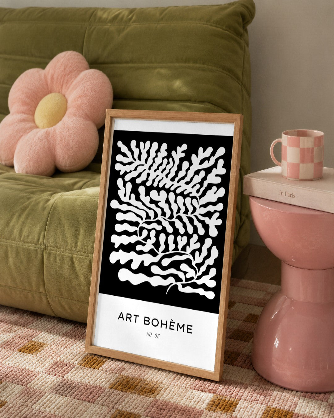 SENT Studio - Bohemian Poster No. 35 - framed print in a styled room