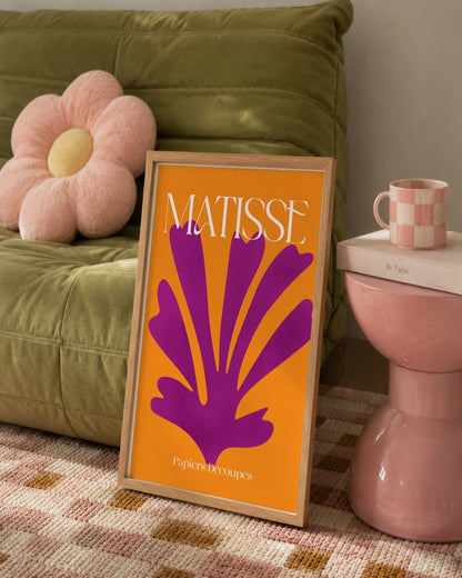 SENT Studio - Purple Fan Cut-out - framed print in a styled room