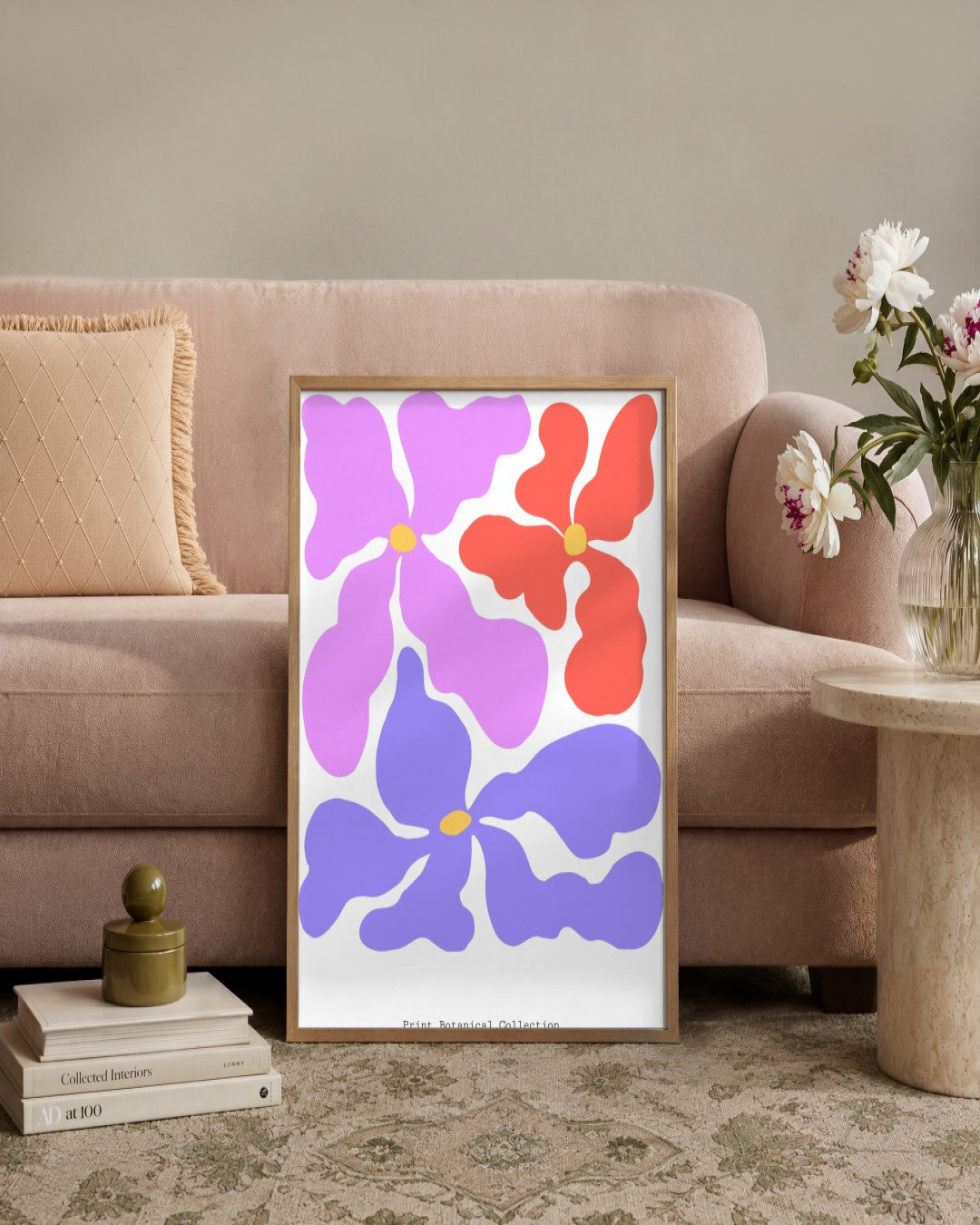 SENT Studio - Blooming Flowers Poster No. 30 - framed print in a styled room