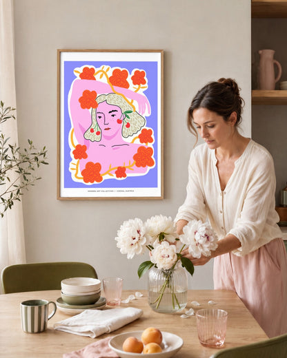SENT Studio - Aesthetic Poster No. 28 - framed print in a styled room