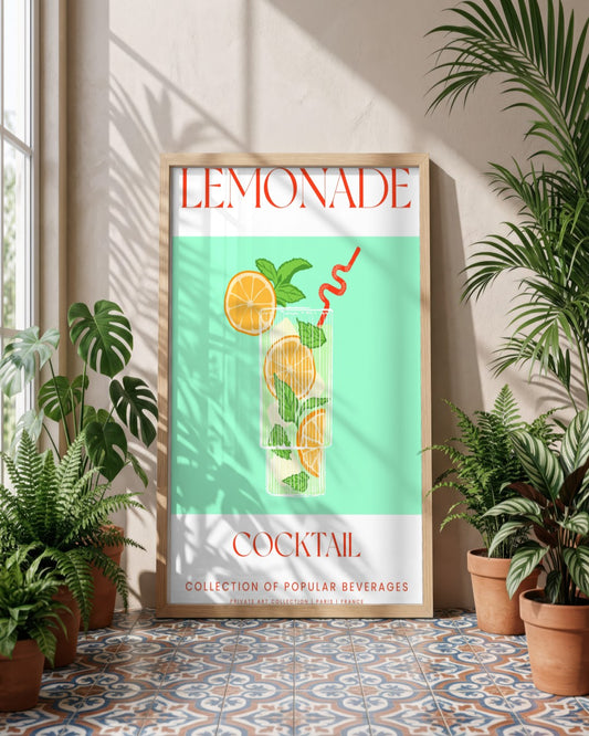 SENT Studio - Cocktail Poster No. 12 - framed print in a styled room