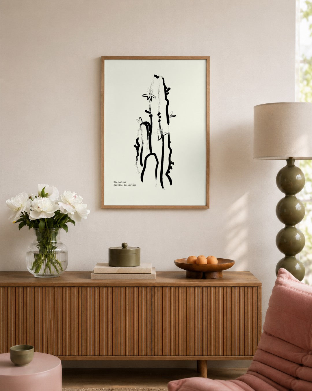 SENT Studio - Bohemian Poster No. 50 - framed print in a styled room