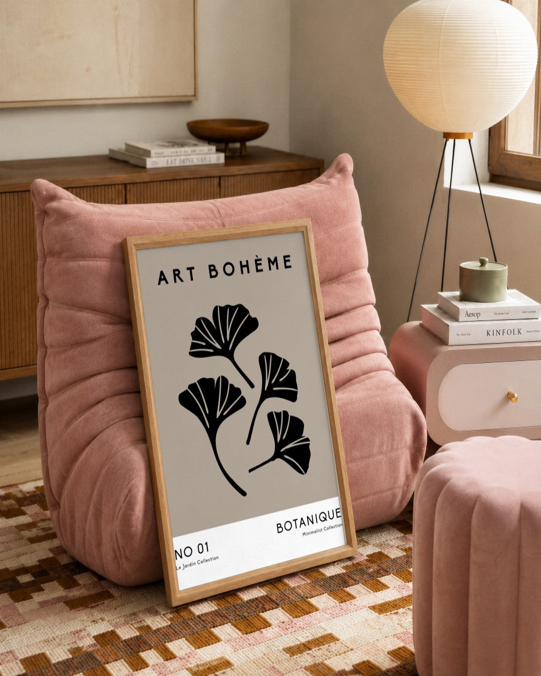 SENT Studio - Bohemian Poster No. 57 - framed print in a styled room