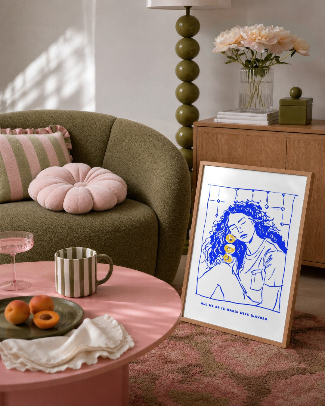 SENT Studio - Cravings Poster No. 55 - framed print in a styled room