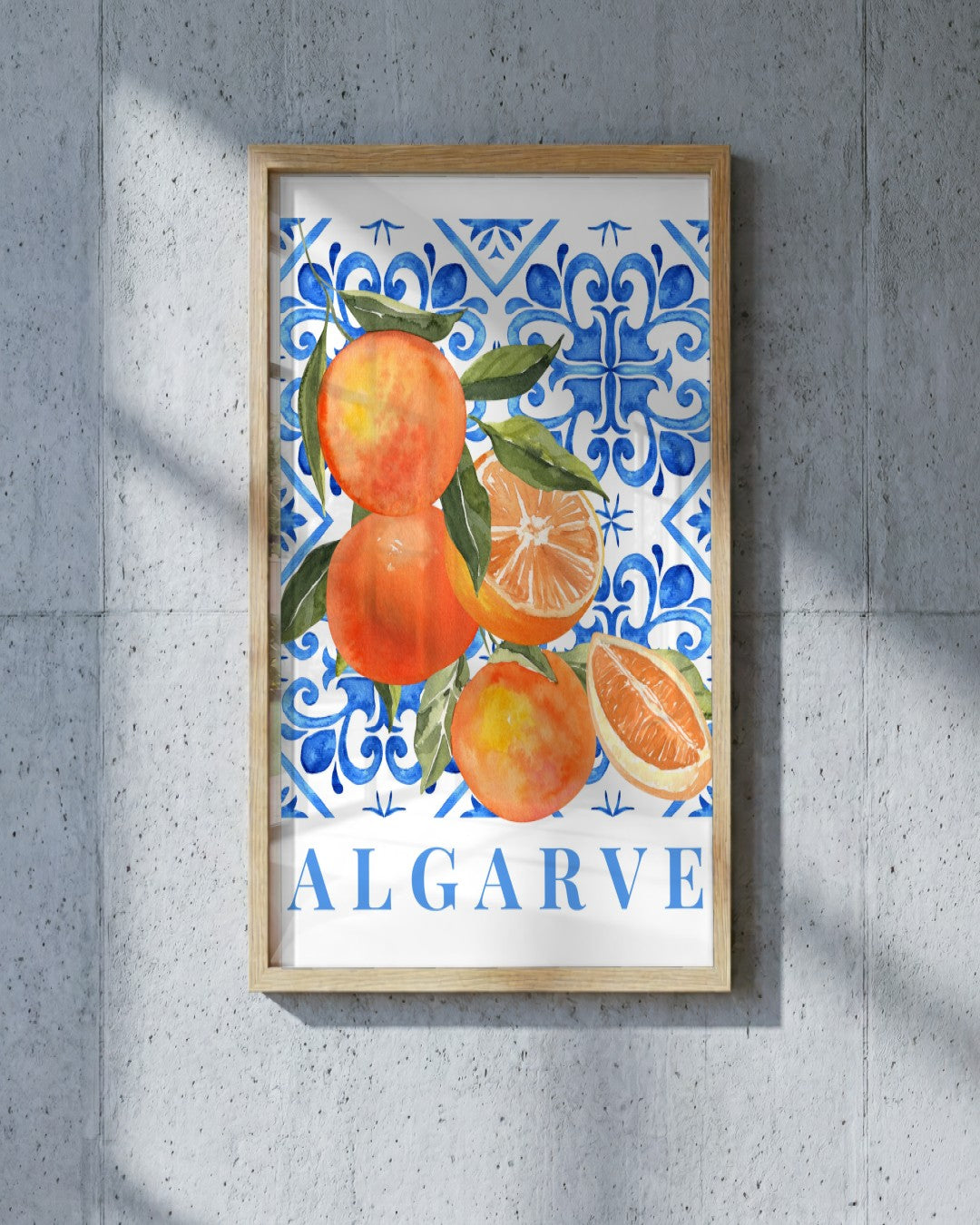 Algarve - framed print in a styled room