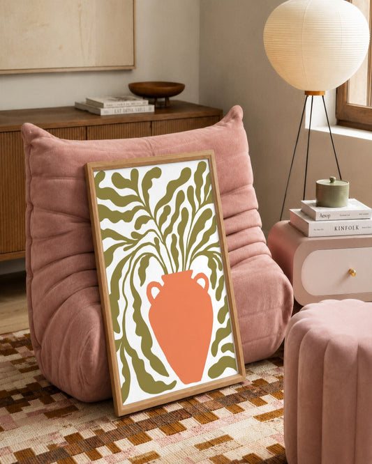 SENT Studio - Blooming Flowers Poster No. 40 - framed print in a styled room