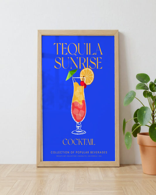 SENT Studio - Cocktail Poster No. 23 - framed print in a styled room