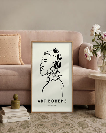 SENT Studio - Bohemian Poster No. 25 - framed print in a styled room