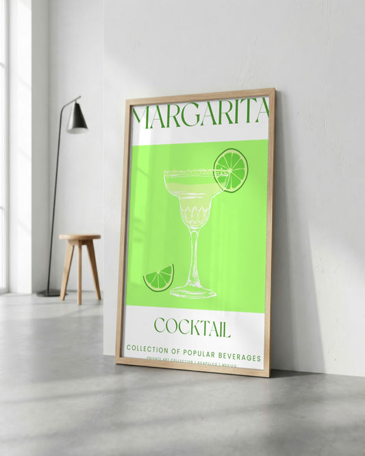 SENT Studio - Cocktail Poster No. 13 - framed print in a styled room
