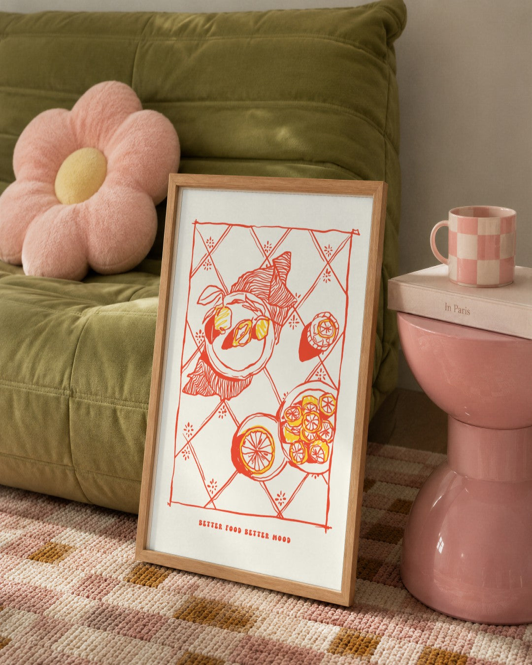 SENT Studio - Cravings Poster No. 44 - framed print in a styled room