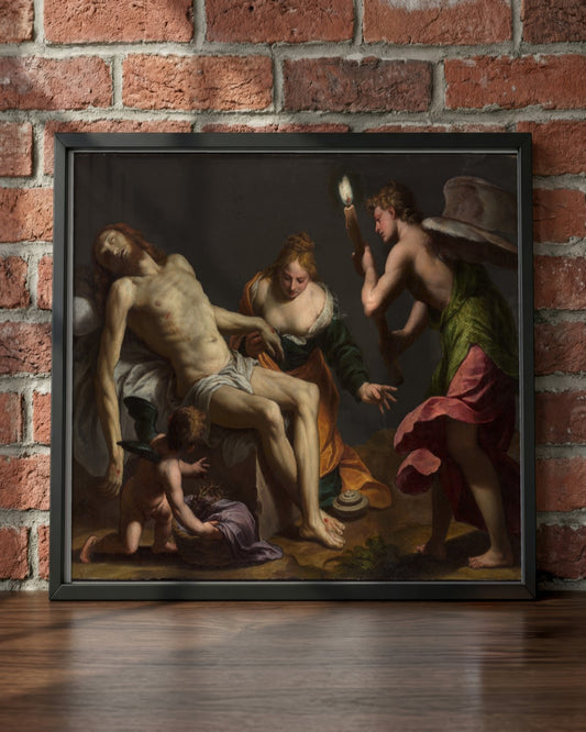 Renaissance Masters - Renaissance Masterpiece No. 101 - framed print in a styled room