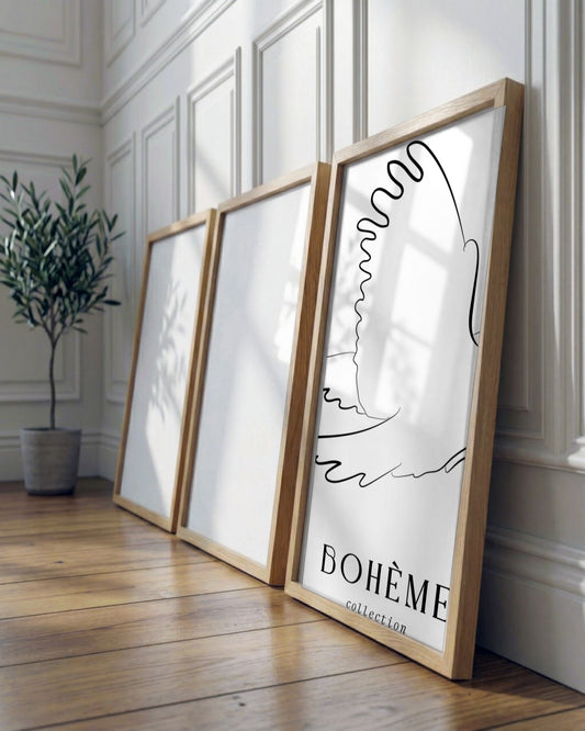 SENT Studio - Bohemian Poster No. 20 - framed print in a styled room
