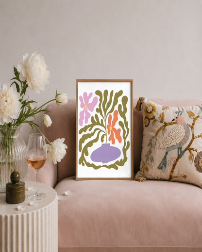 SENT Studio - Blooming Flowers Poster No. 49 - framed print in a styled room