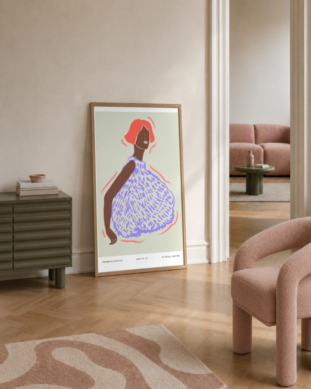 SENT Studio - Blooming Flowers Poster No. 17 - framed print in a styled room