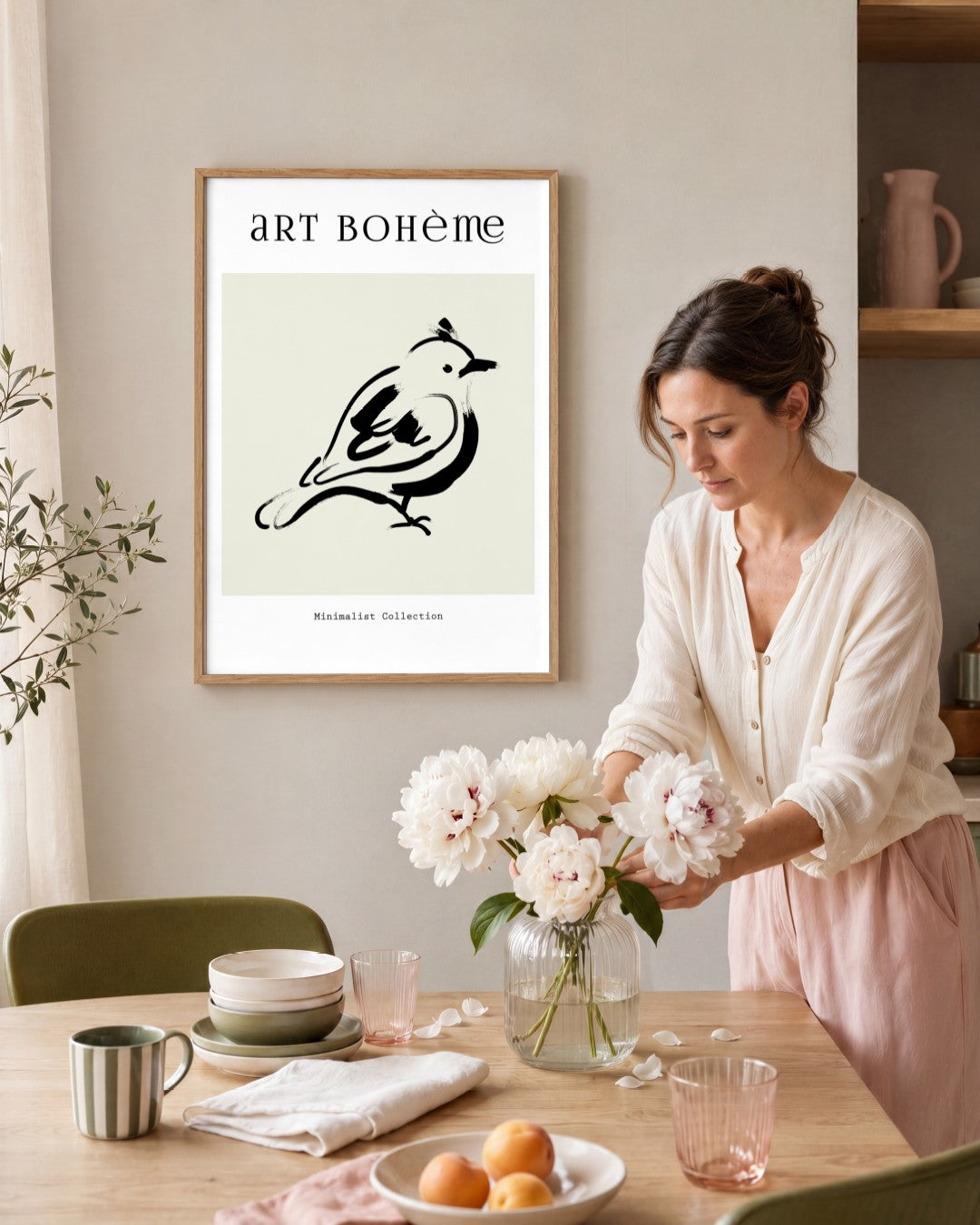 SENT Studio - Bohemian Poster No. 24 - framed print in a styled room