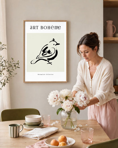 SENT Studio - Bohemian Poster No. 24 - framed print in a styled room